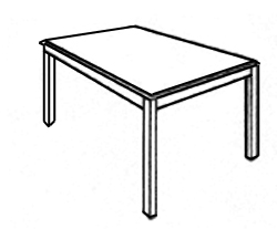 Rectangular Tables w\/Square Legs